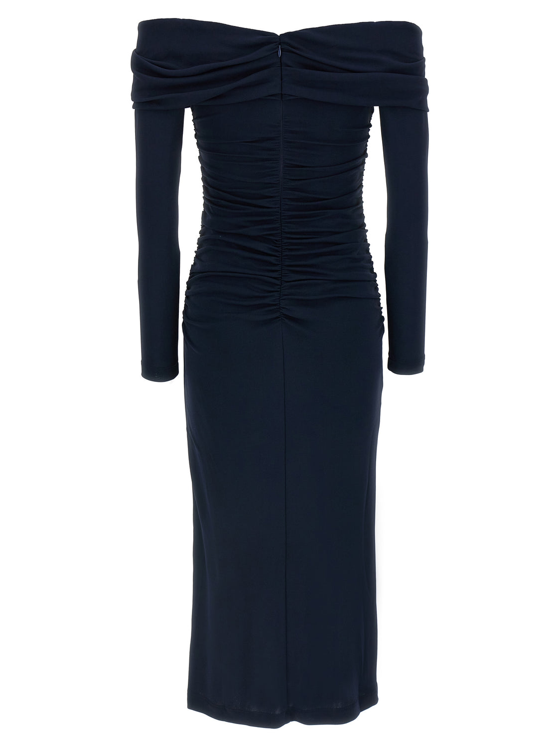 Blue Marabou Midi Dress
