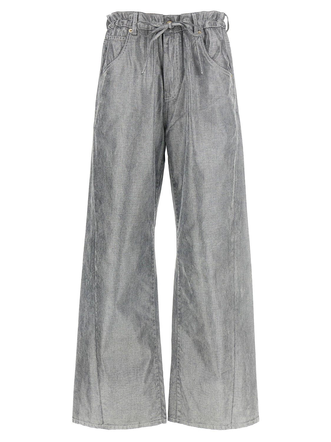 Silver Cotton Jeans Denim