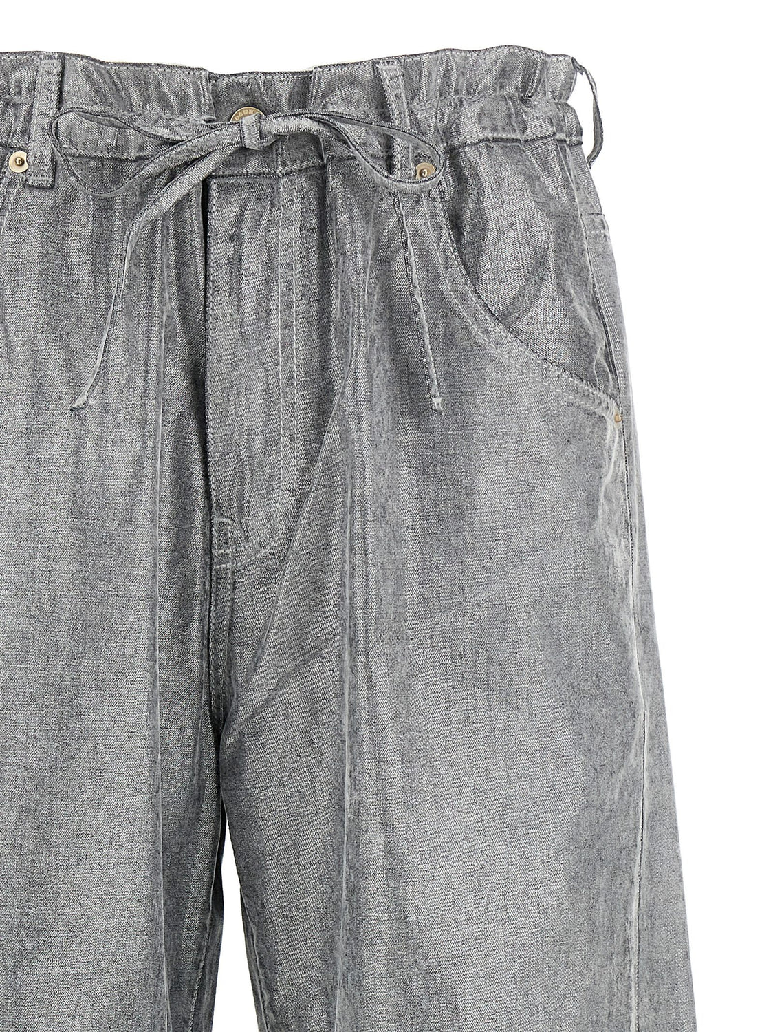 Silver Cotton Jeans Denim