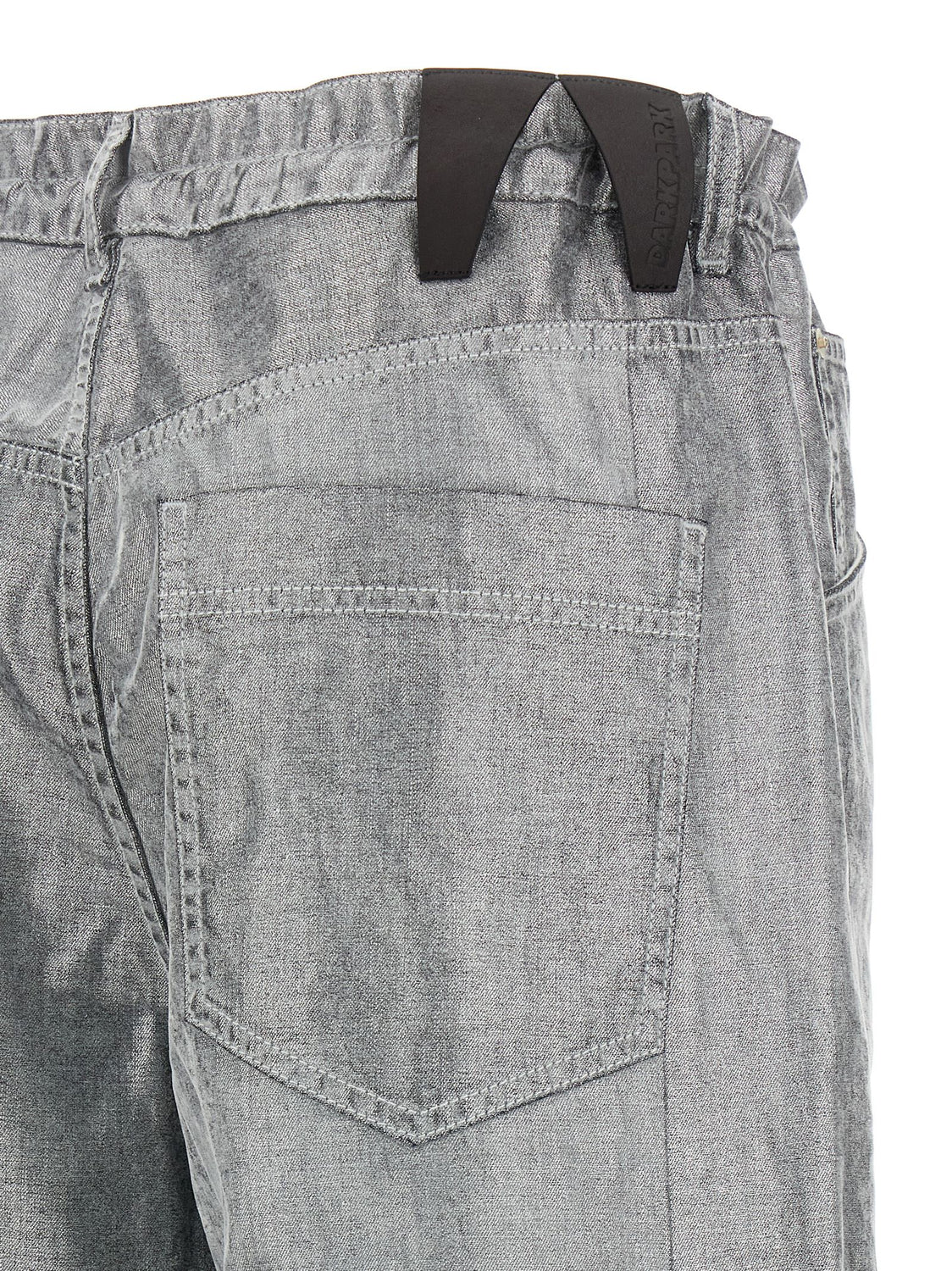 Silver Cotton Jeans Denim