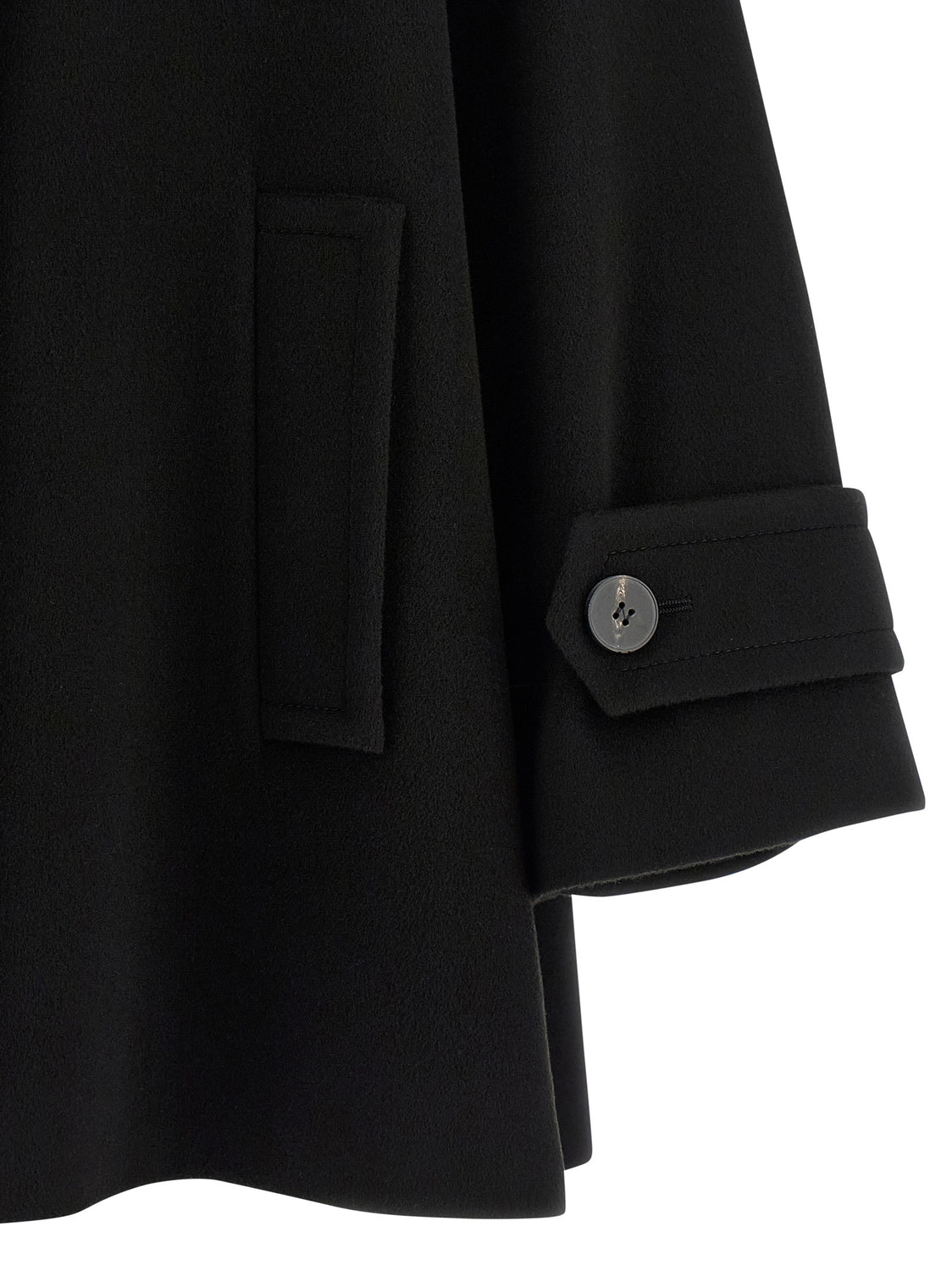 Black Virgin Wool Coat