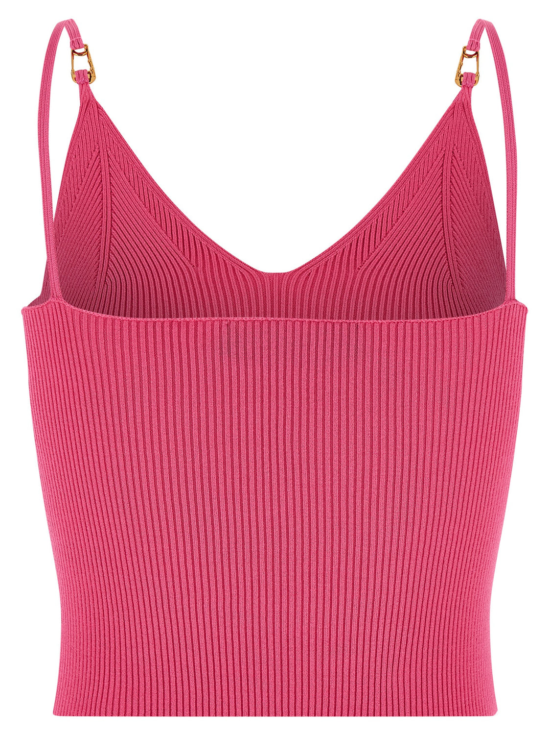 Fuchsia Viscose Sleeveles T-Shirt