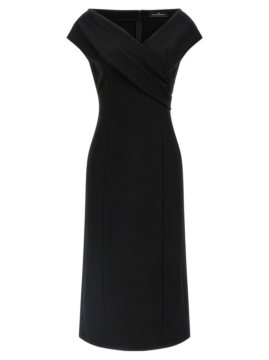 Black Viscose Midi Dress
