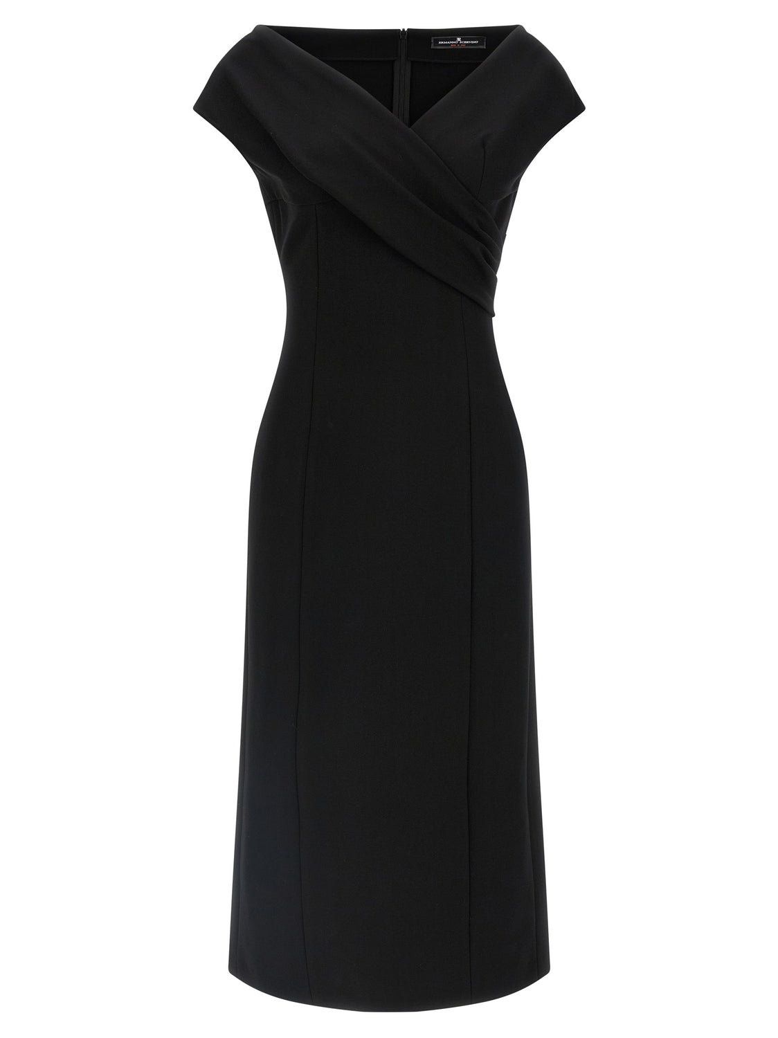 Black Viscose Midi Dress