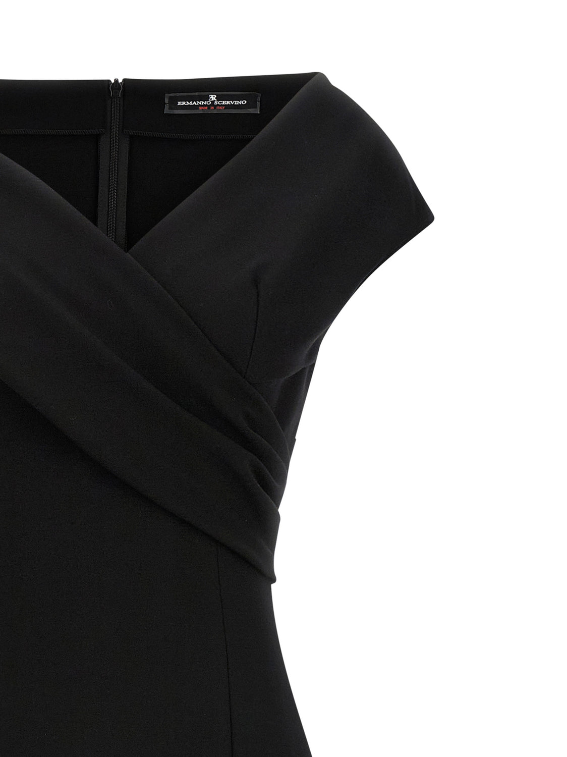 Black Viscose Midi Dress