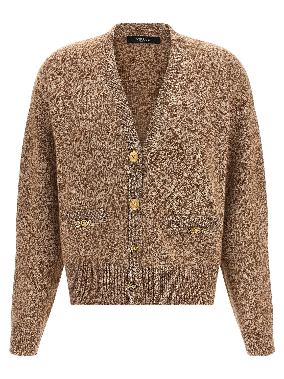 Beige Virgin Wool Cardigan