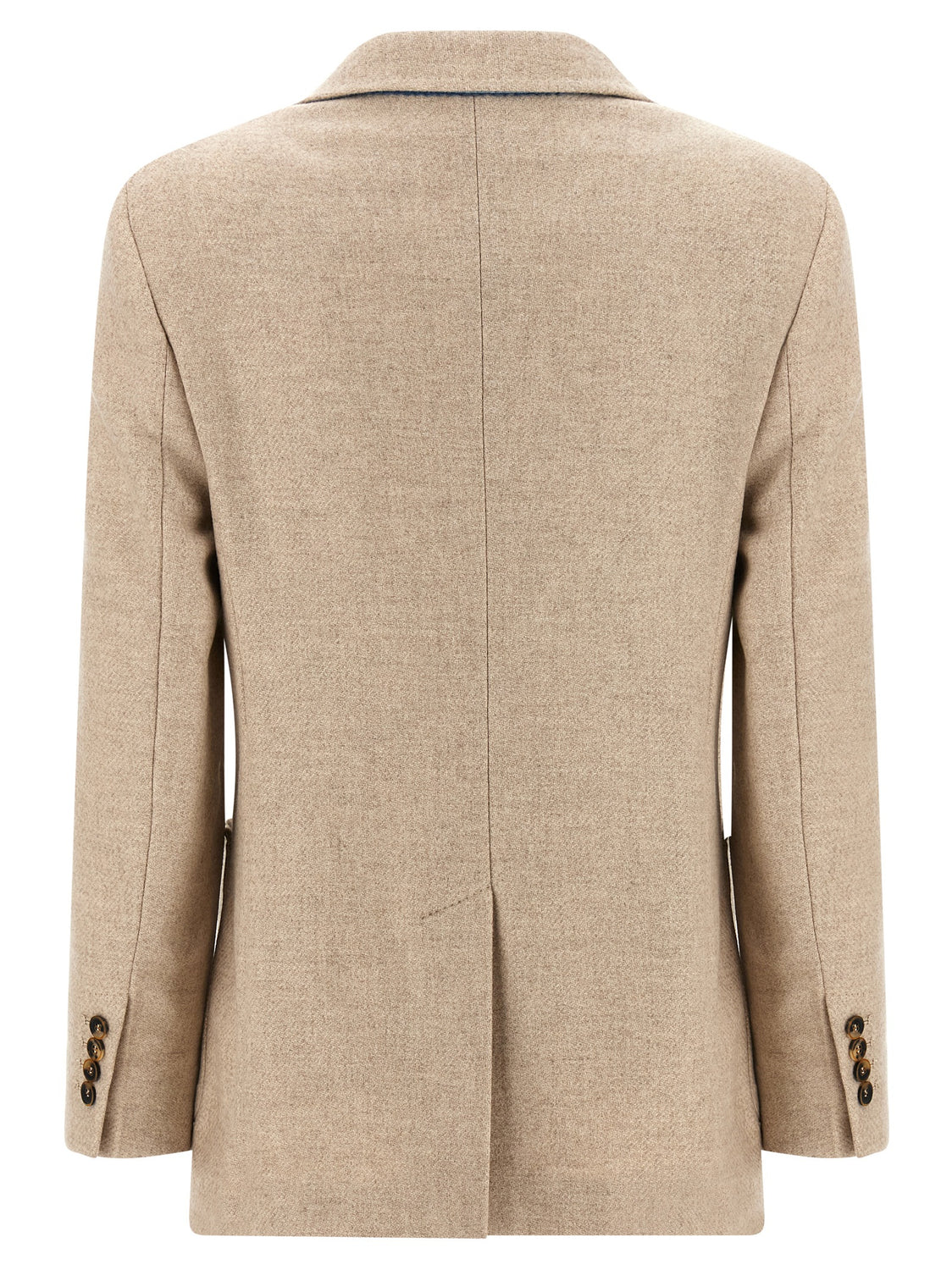 Beige Alpaca Leather Blazer