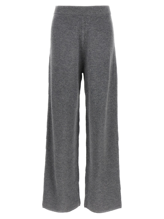 Gray Wool Casual Pants