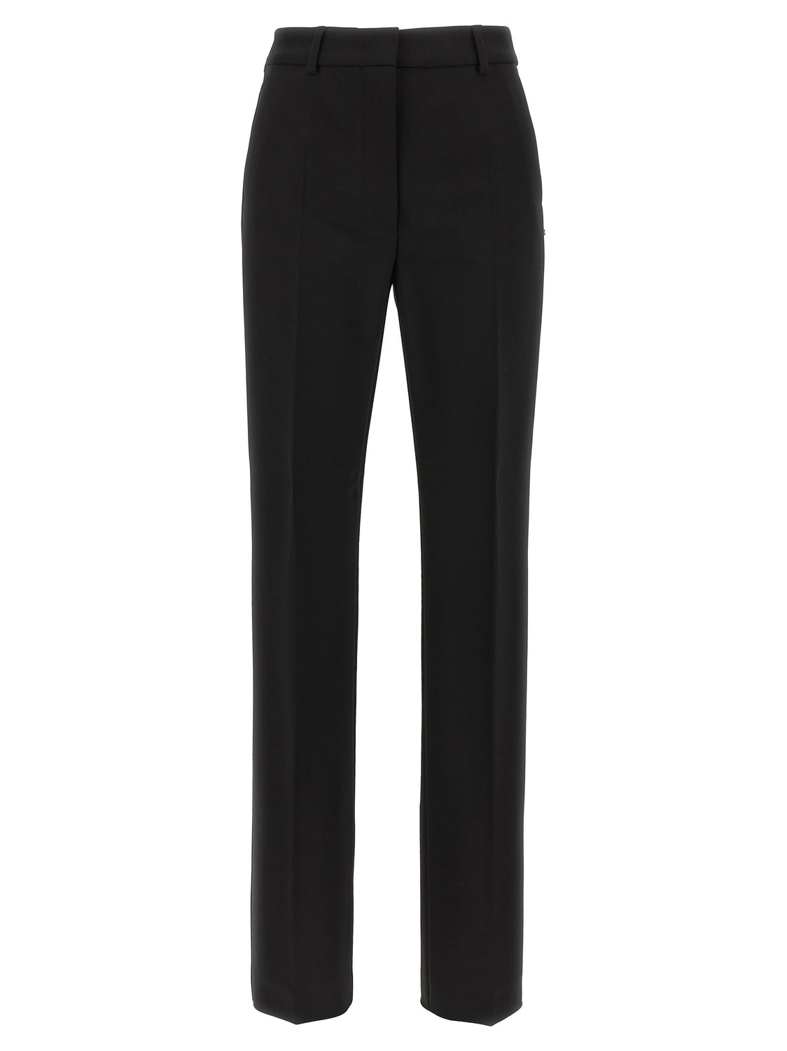 Black Viscose Casual Pants