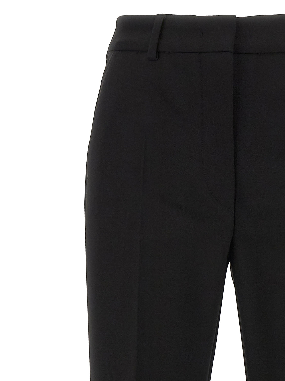Black Viscose Casual Pants