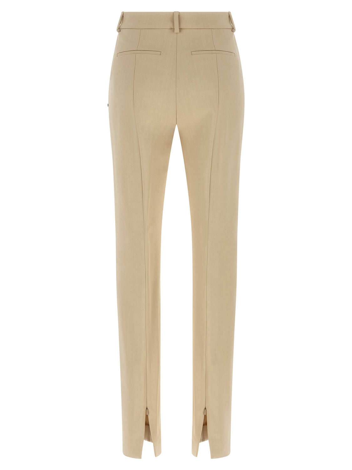Beige Viscose Dress Pants