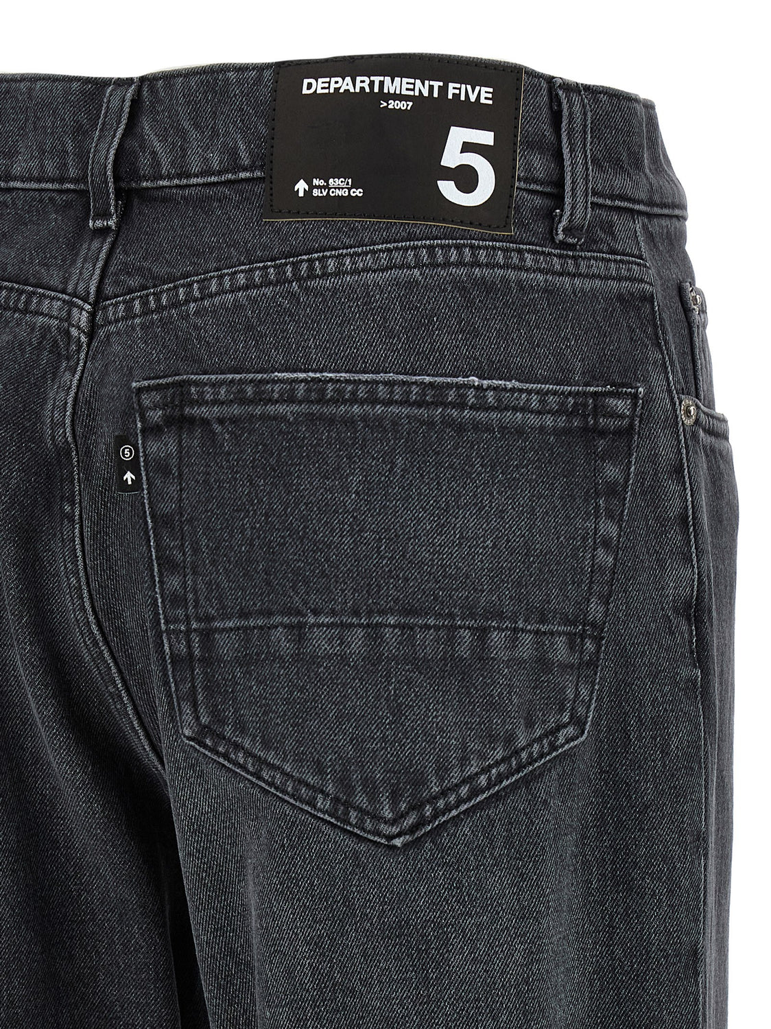 Black Cotton Straight-Leg Jeans