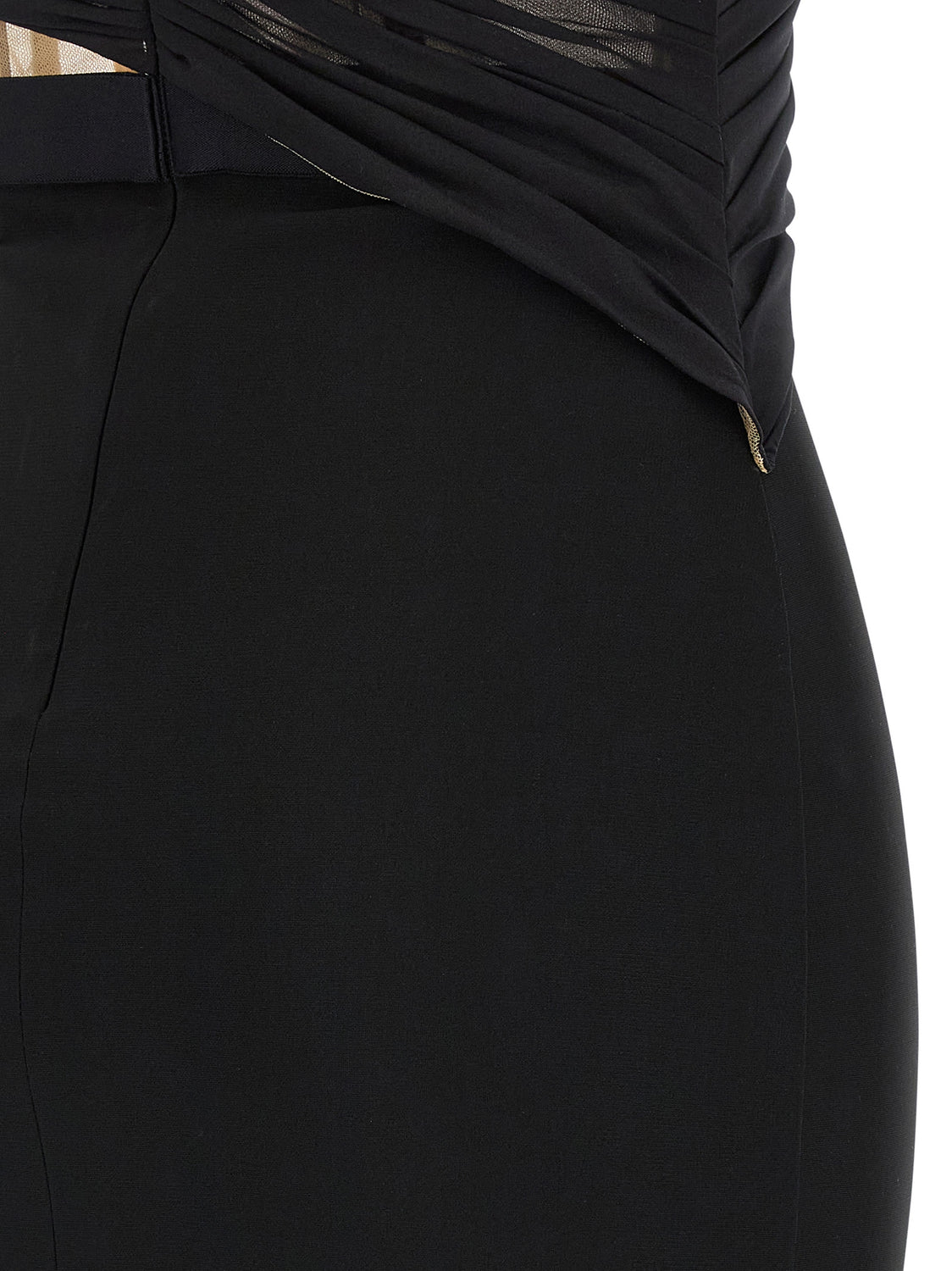 Black Viscose Long Dress