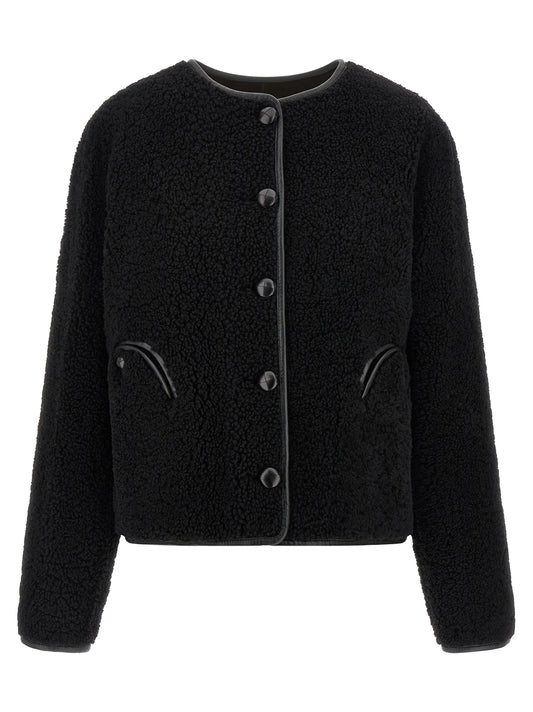 Black Lamb Leather Shell Jacket