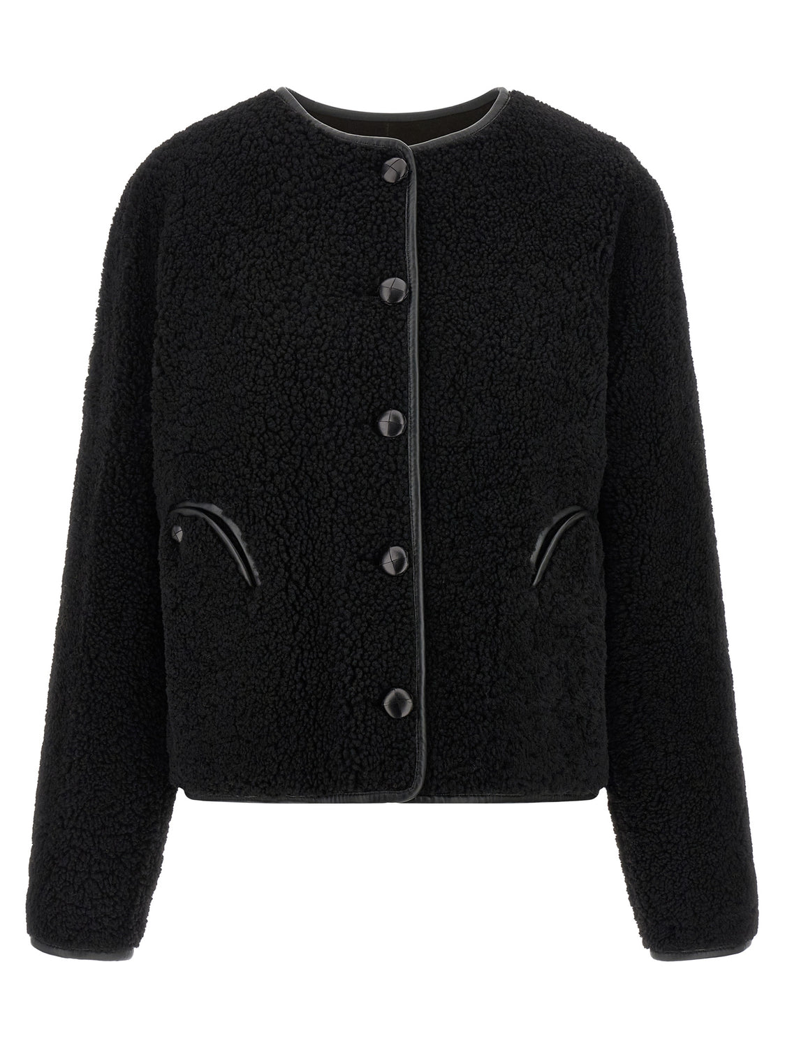 Black Lamb Leather Shell Jacket