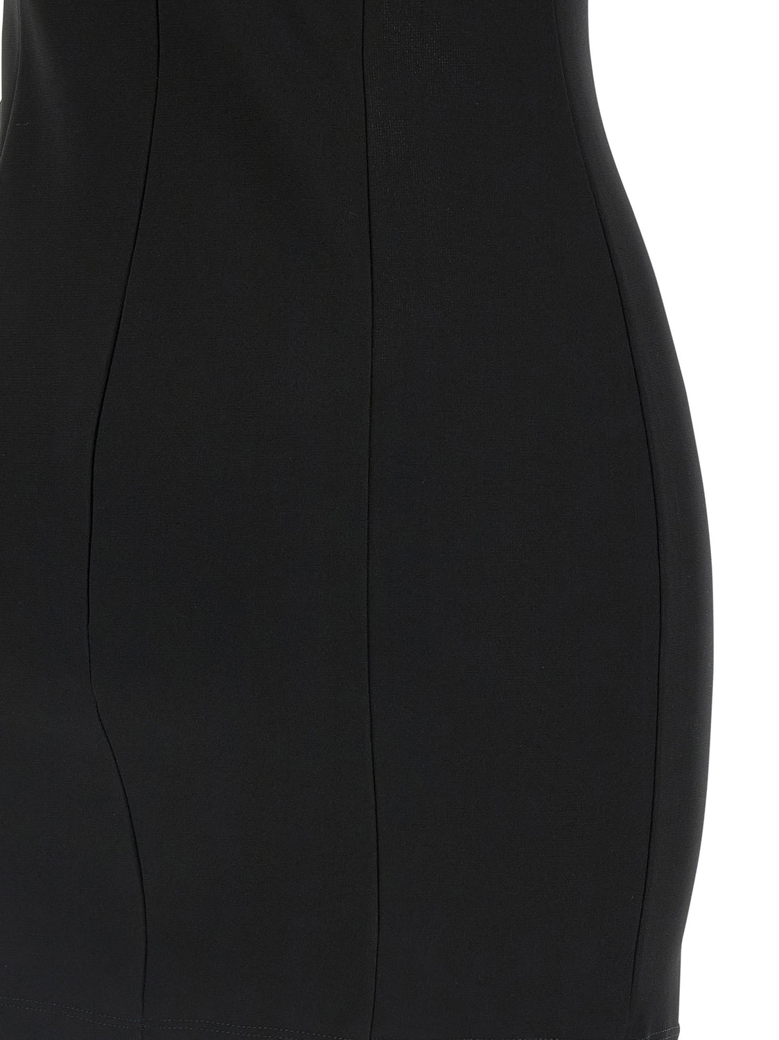 Black Viscose Short Dress
