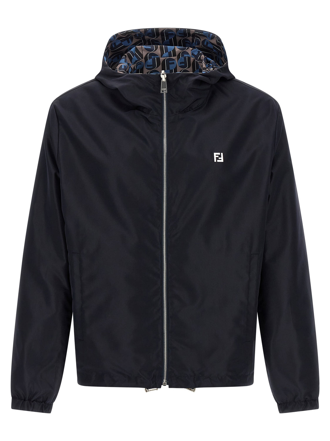 Blue Polyester Shell Jacket