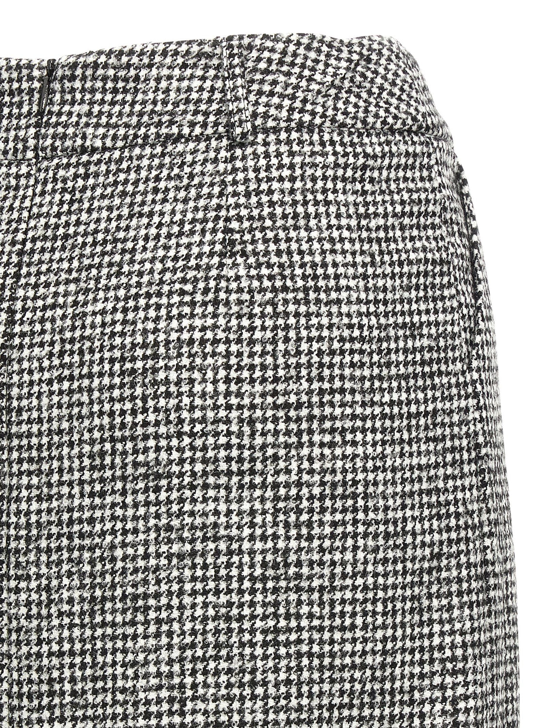 Bicolor Wool Midi Skirt