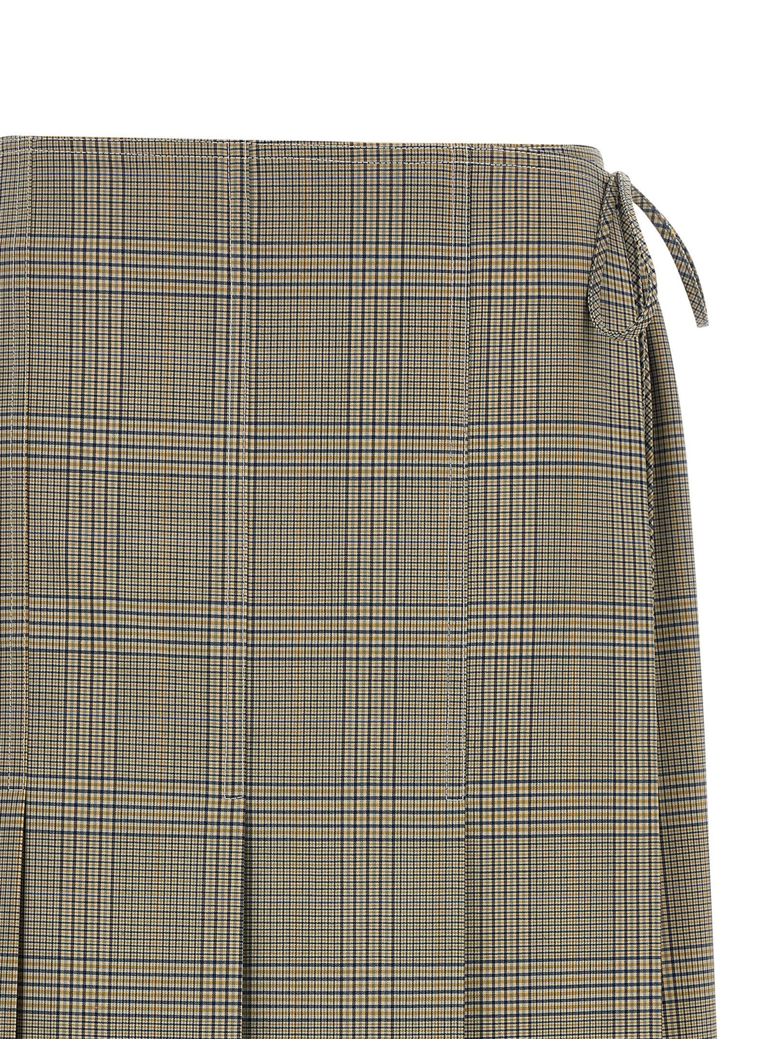 Gray Polyester Midi Skirt
