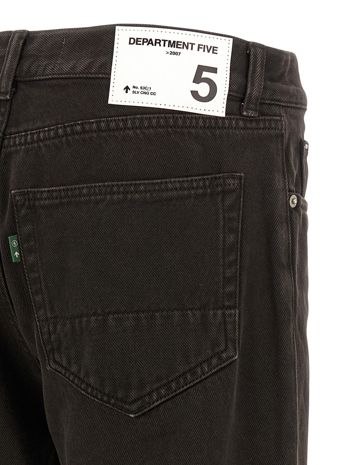 Black Cotton Tapered Jeans