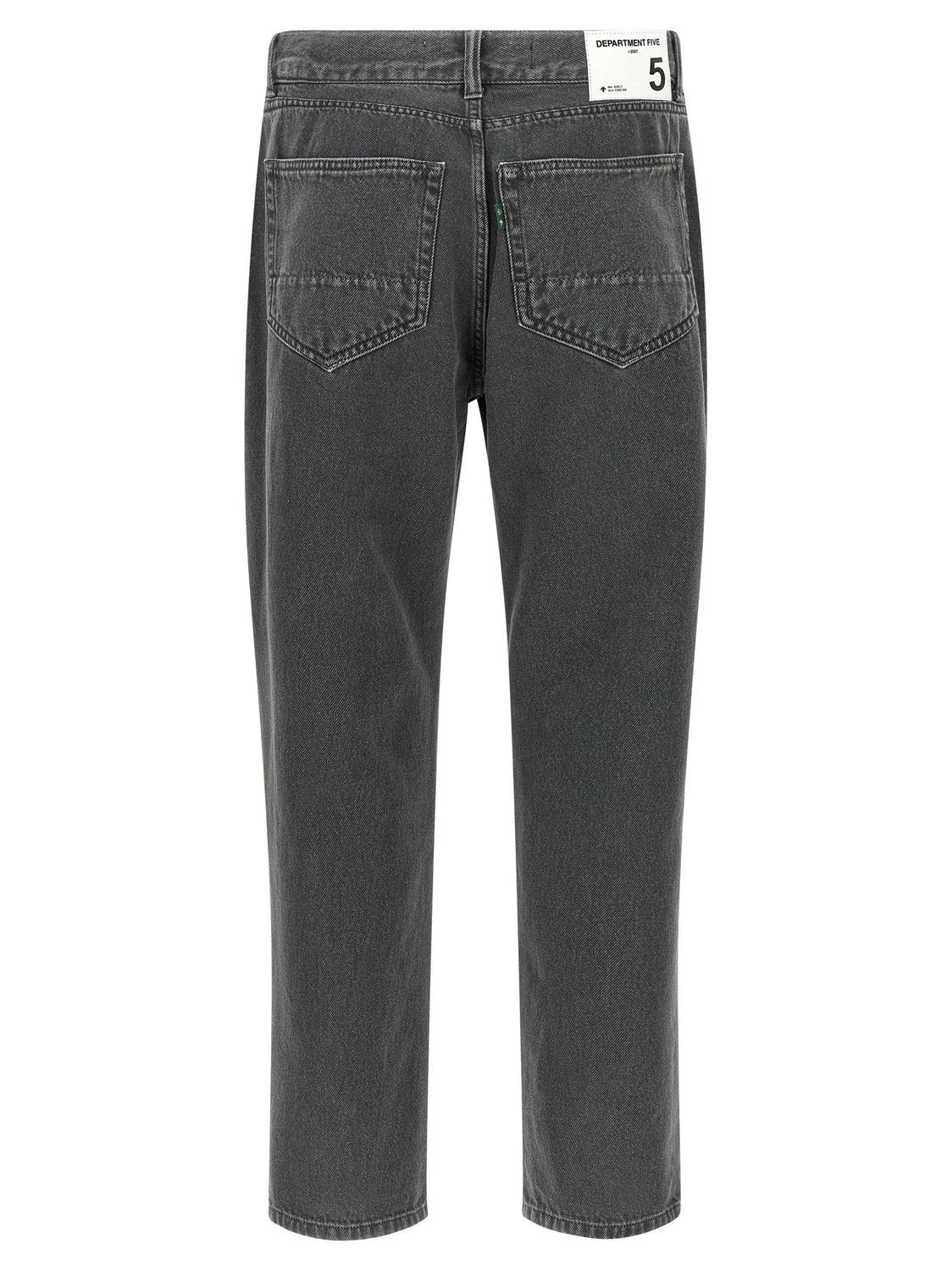 Gray Cotton Cropped Jeans