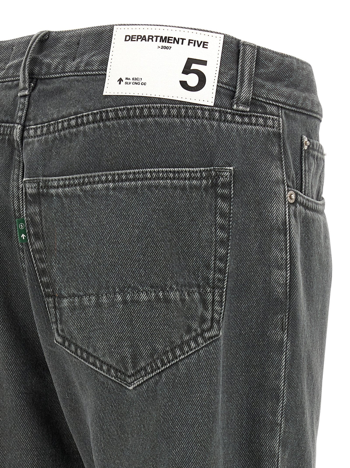 Gray Cotton Cropped Jeans