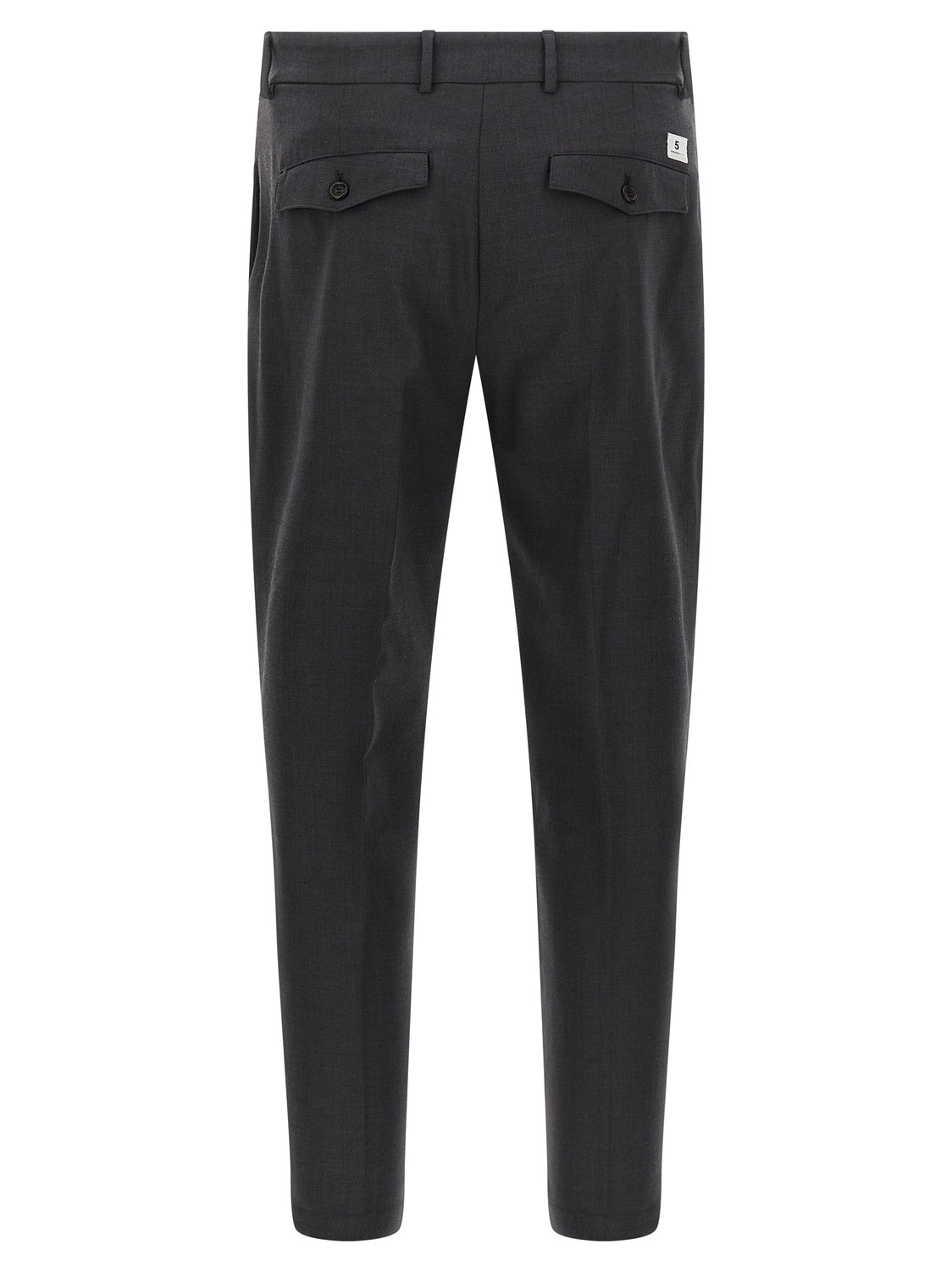 Gray Virgin Wool Cropped Pants