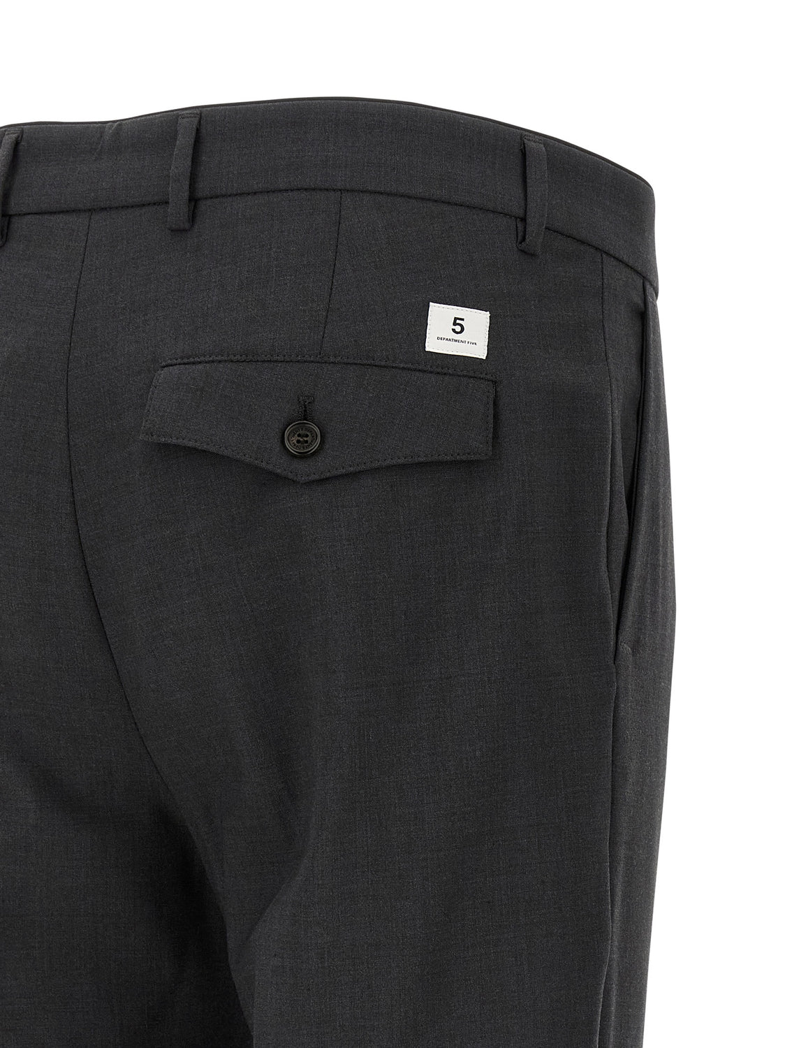 Gray Virgin Wool Cropped Pants