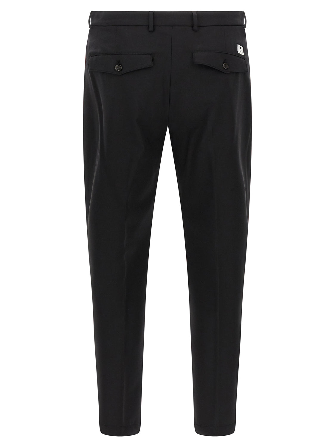Black Virgin Wool Cropped Pants