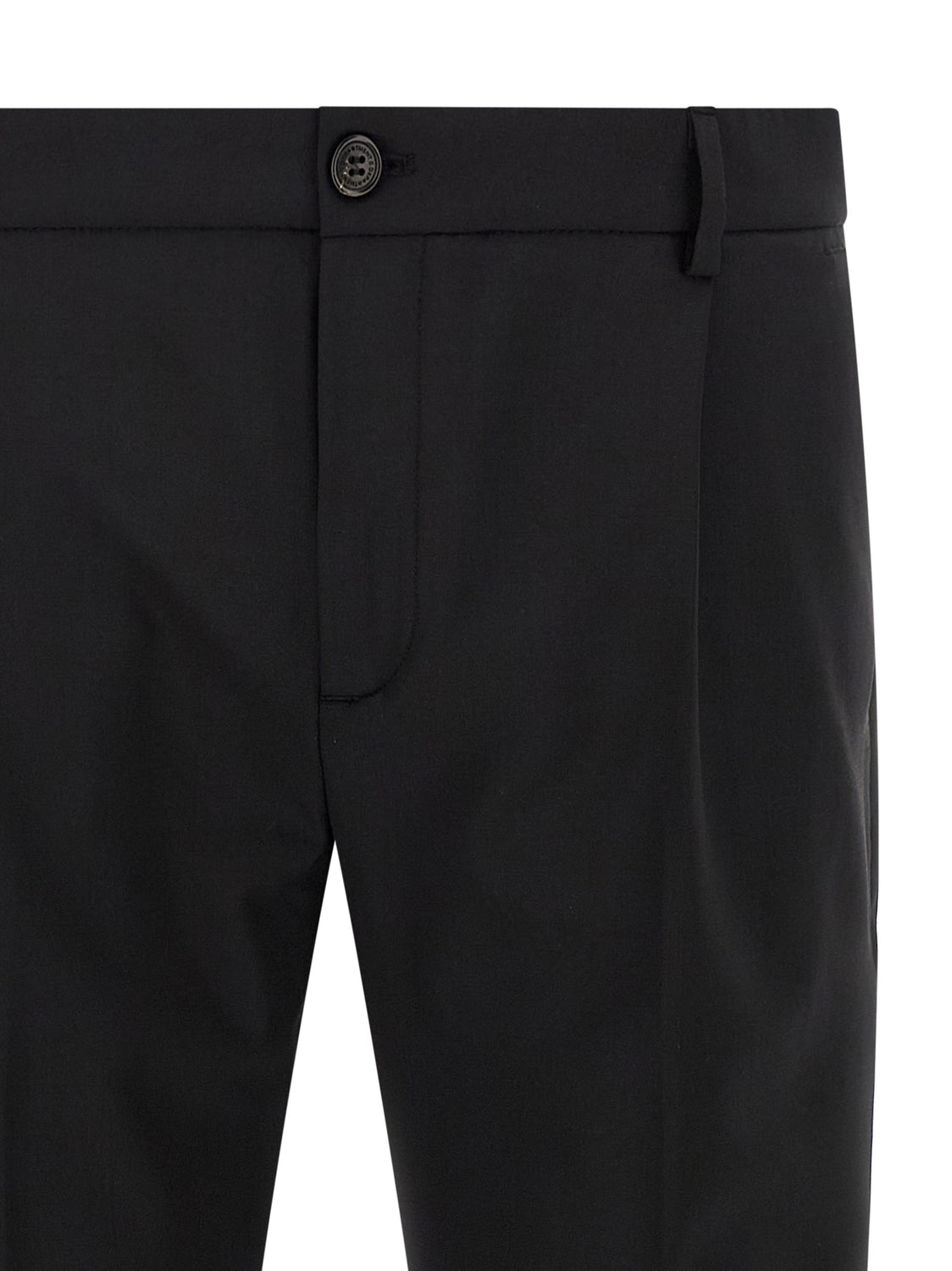 Black Virgin Wool Cropped Pants