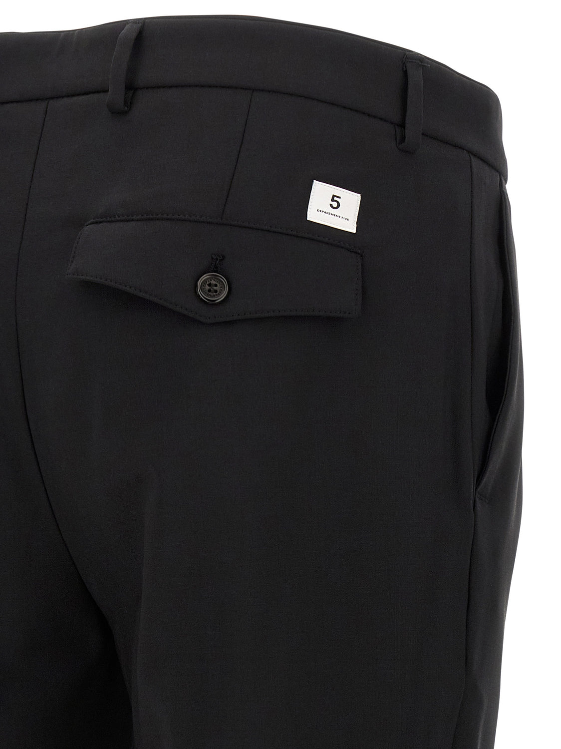 Black Virgin Wool Cropped Pants