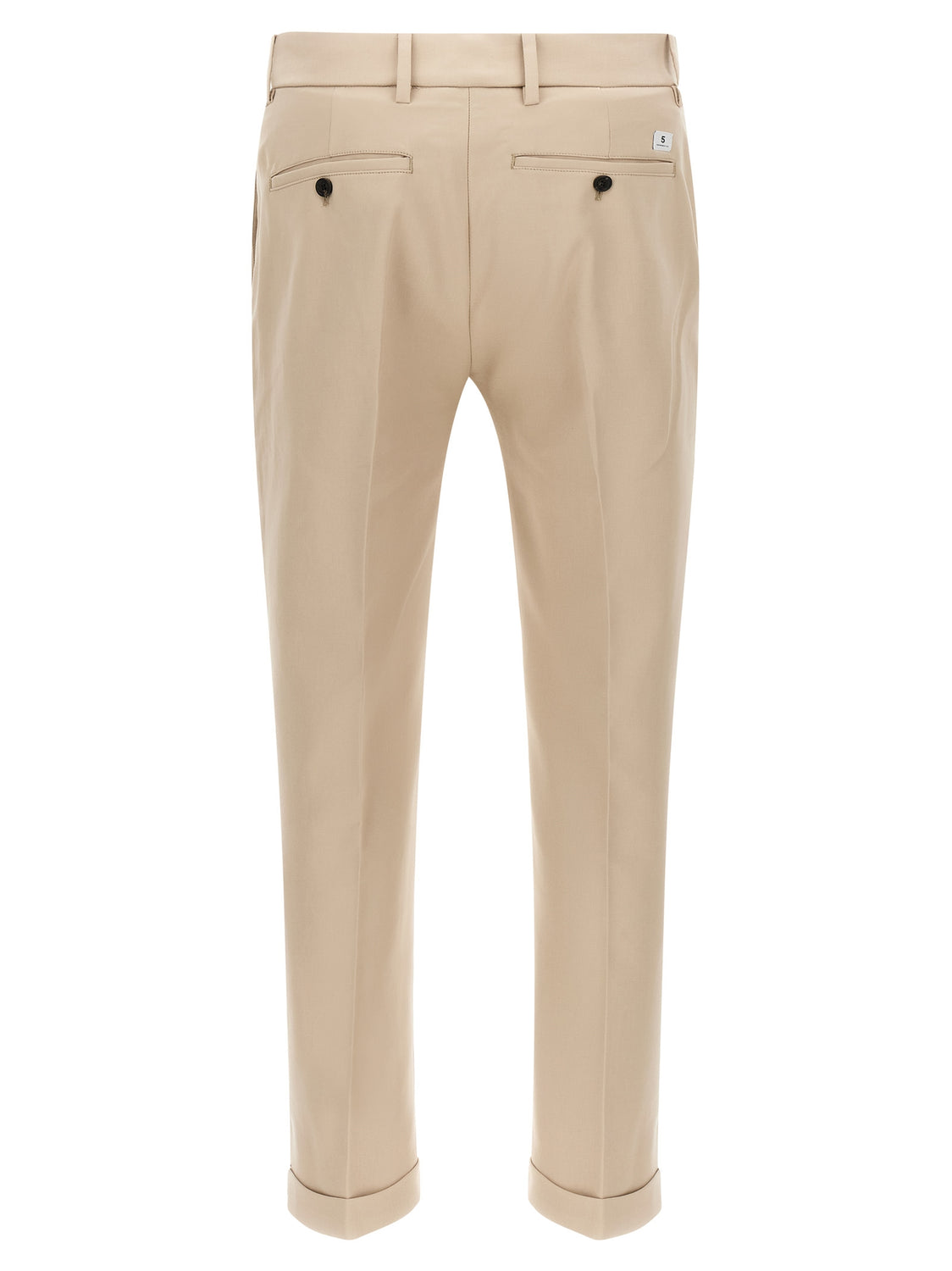 Beige Cotton Chino Pants