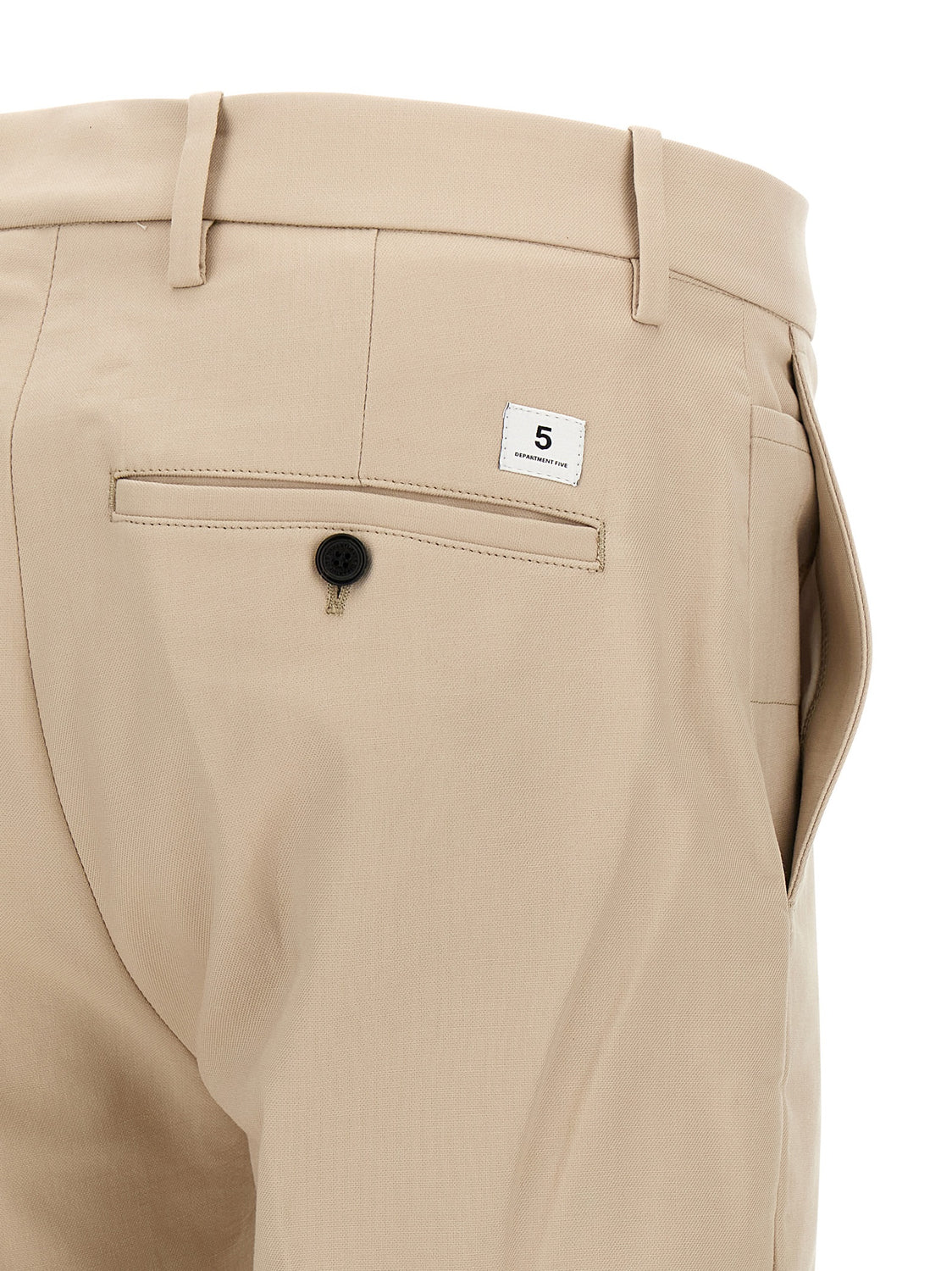 Beige Cotton Chino Pants