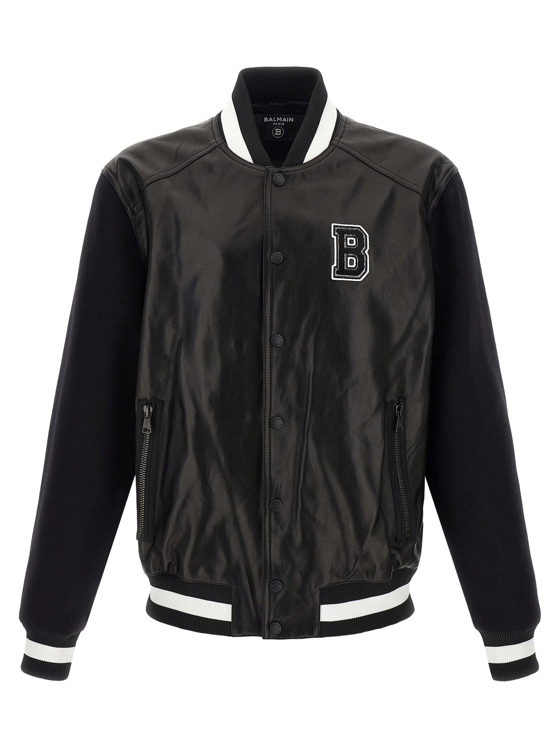 Bicolor Lamb Leather Leather Jacket