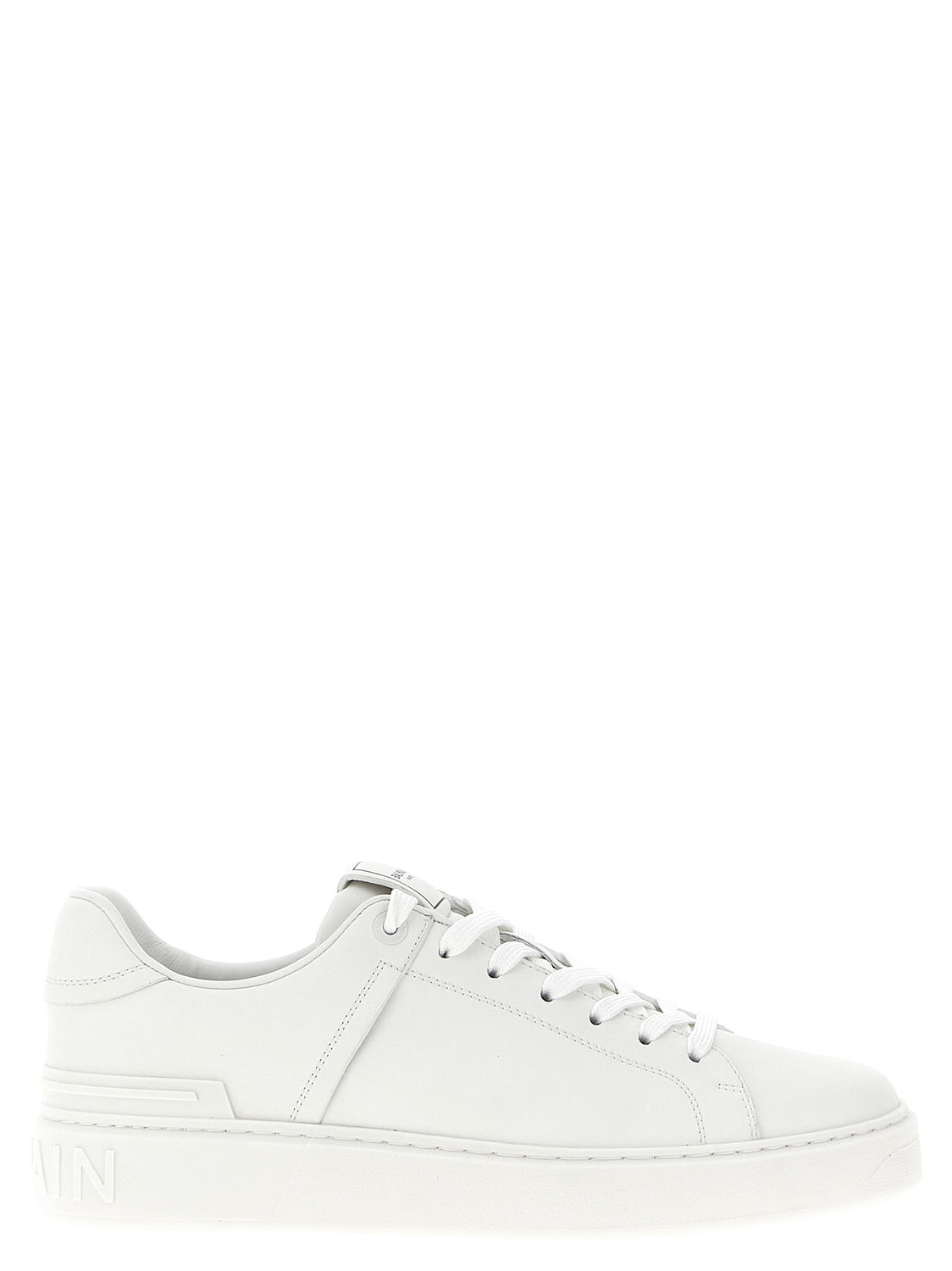White Calfskin Low Top Sneakers