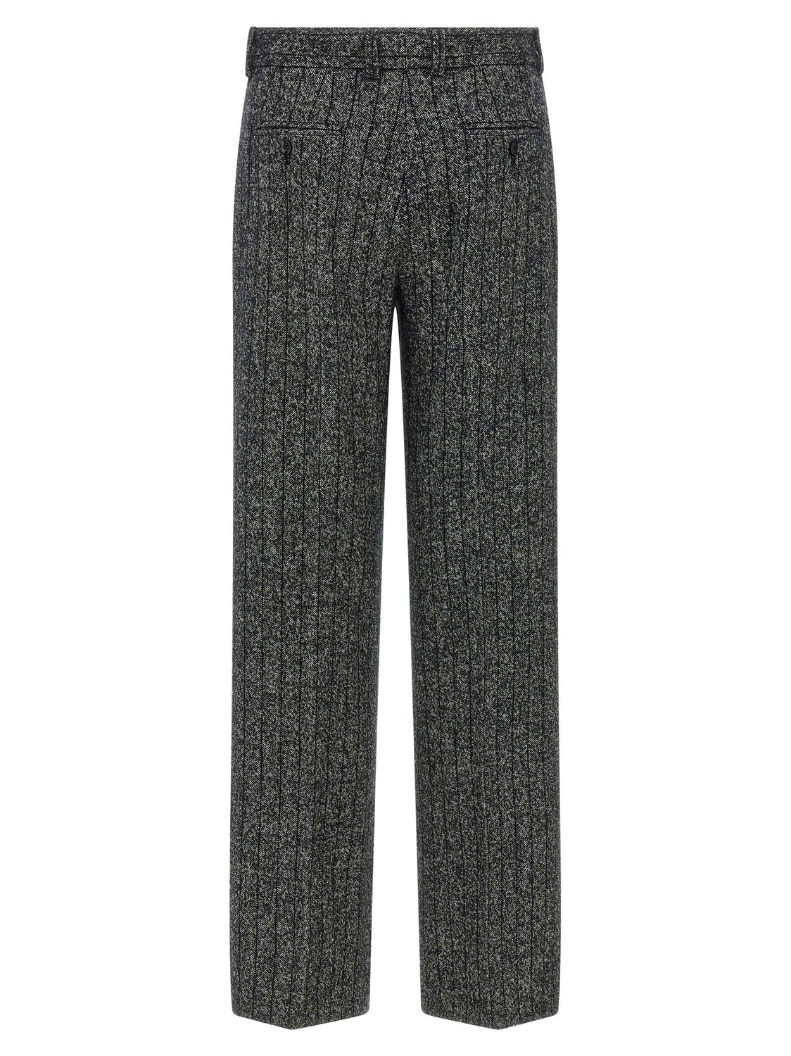 Bicolor Virgin Wool Casual Pants