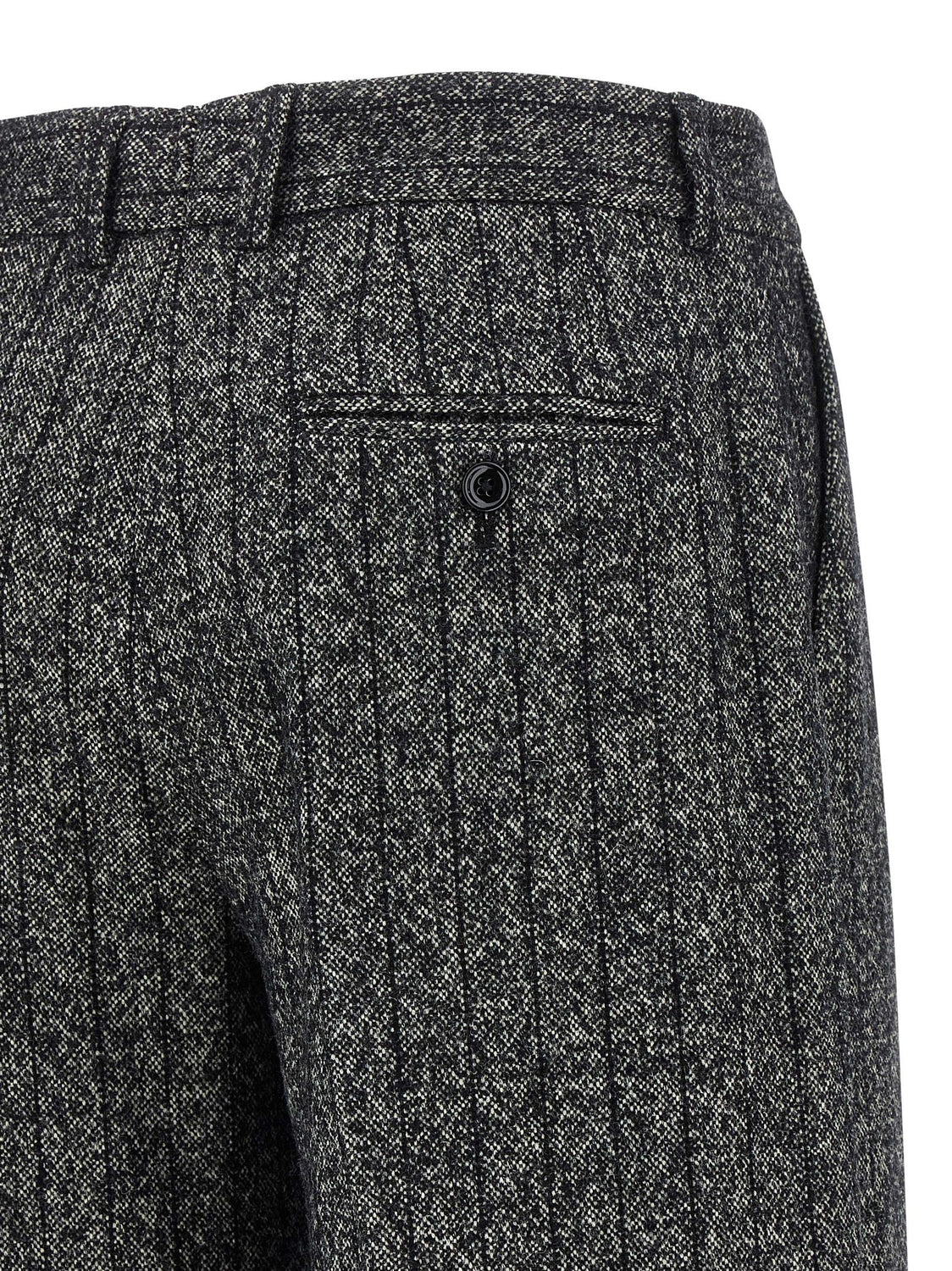 Bicolor Virgin Wool Casual Pants