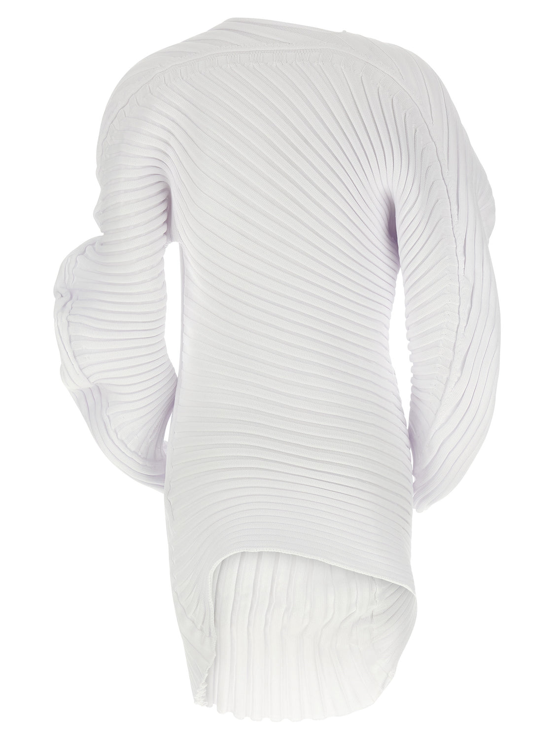 White Polyester Casual Dress