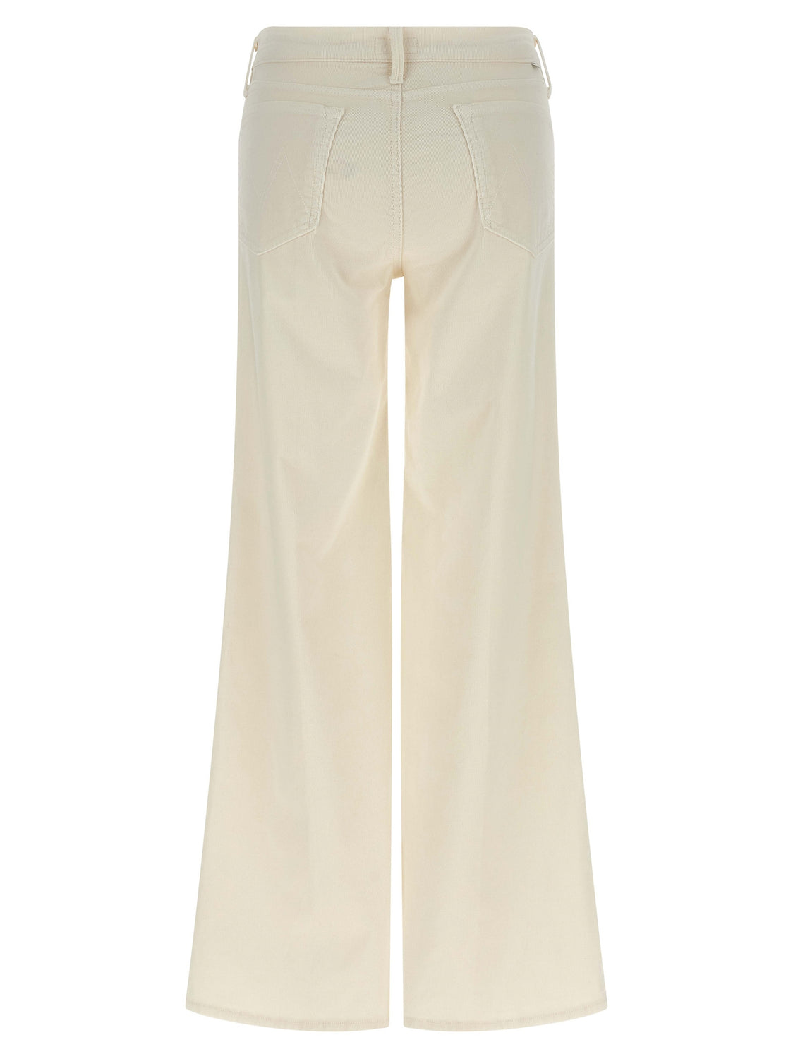 White Cotton Flared Pants