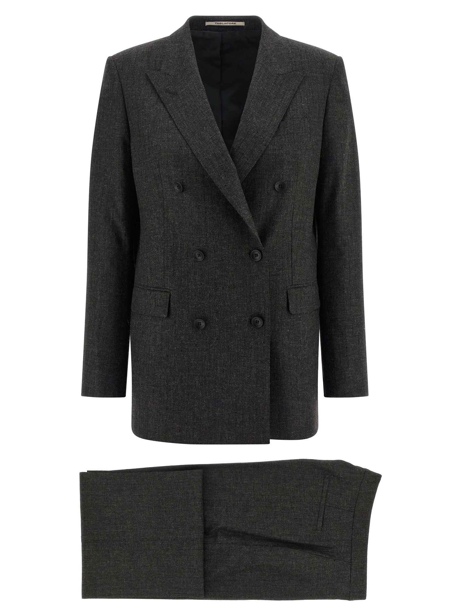 Gray Viscose Two-Piece Suit
