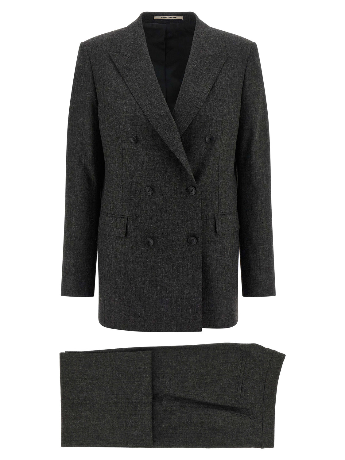 Gray Viscose Two-Piece Suit