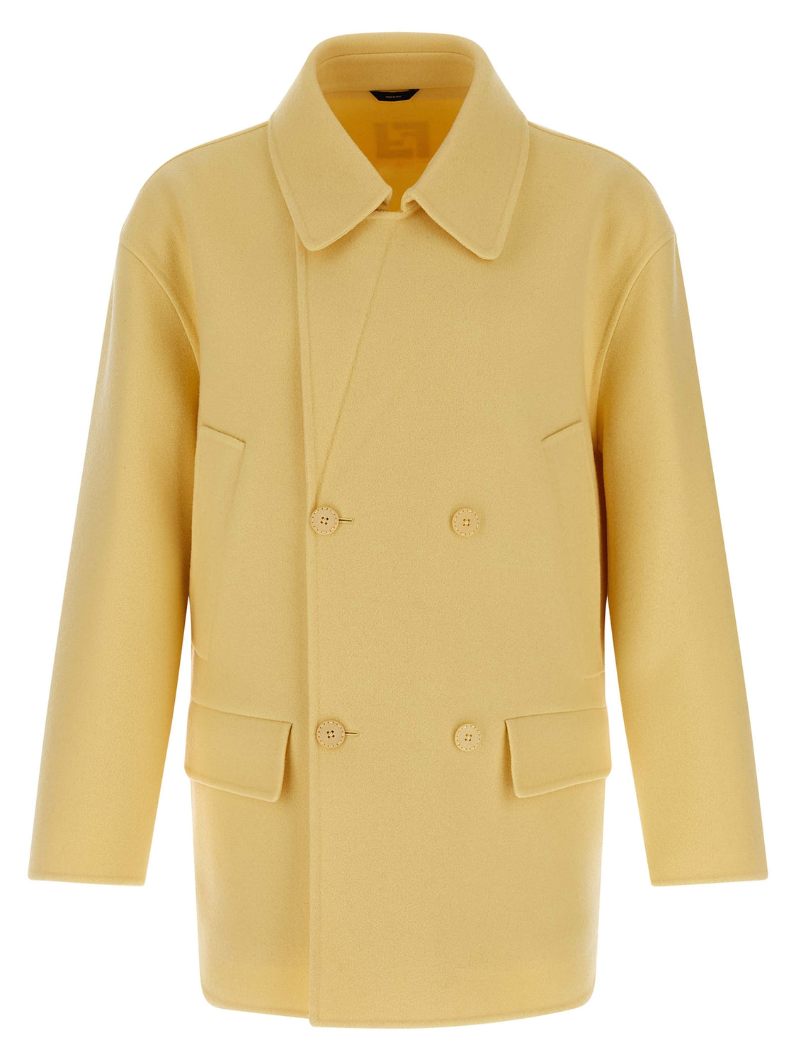 Bicolor Virgin Wool Coat