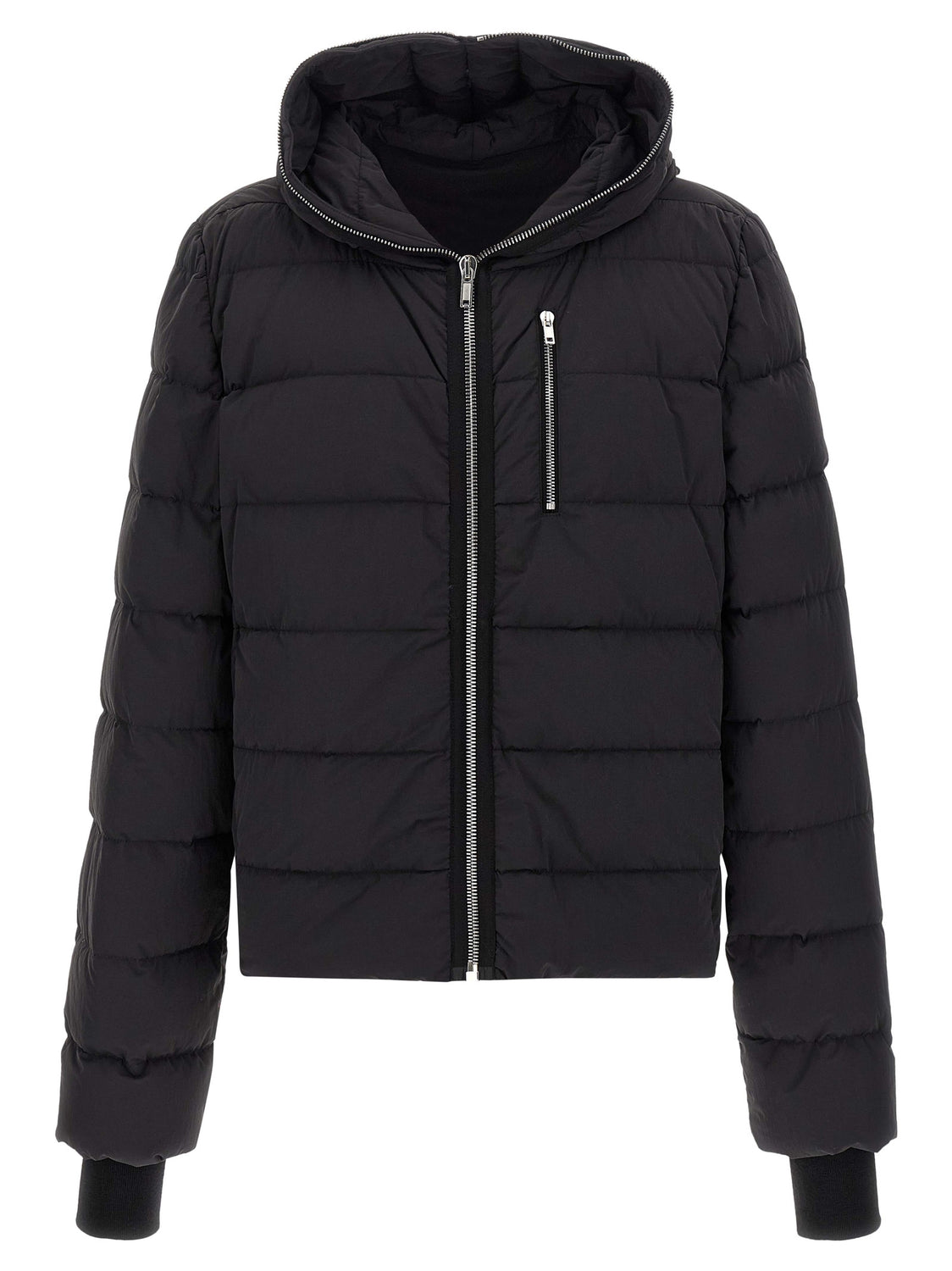 Black Nylon Full-Length Jacket
