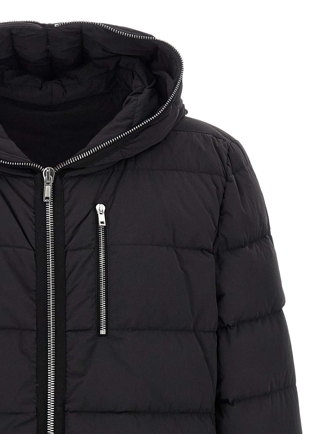 Black Nylon Full-Length Jacket