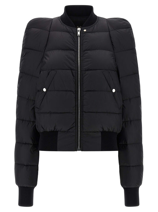 Black Nylon Bomber