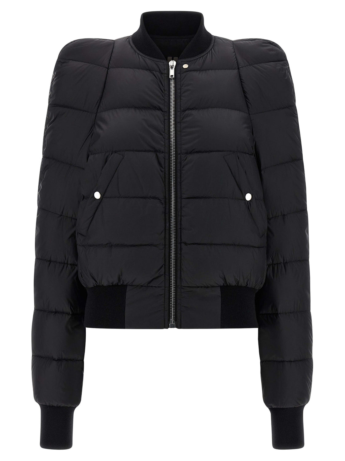 Black Nylon Bomber