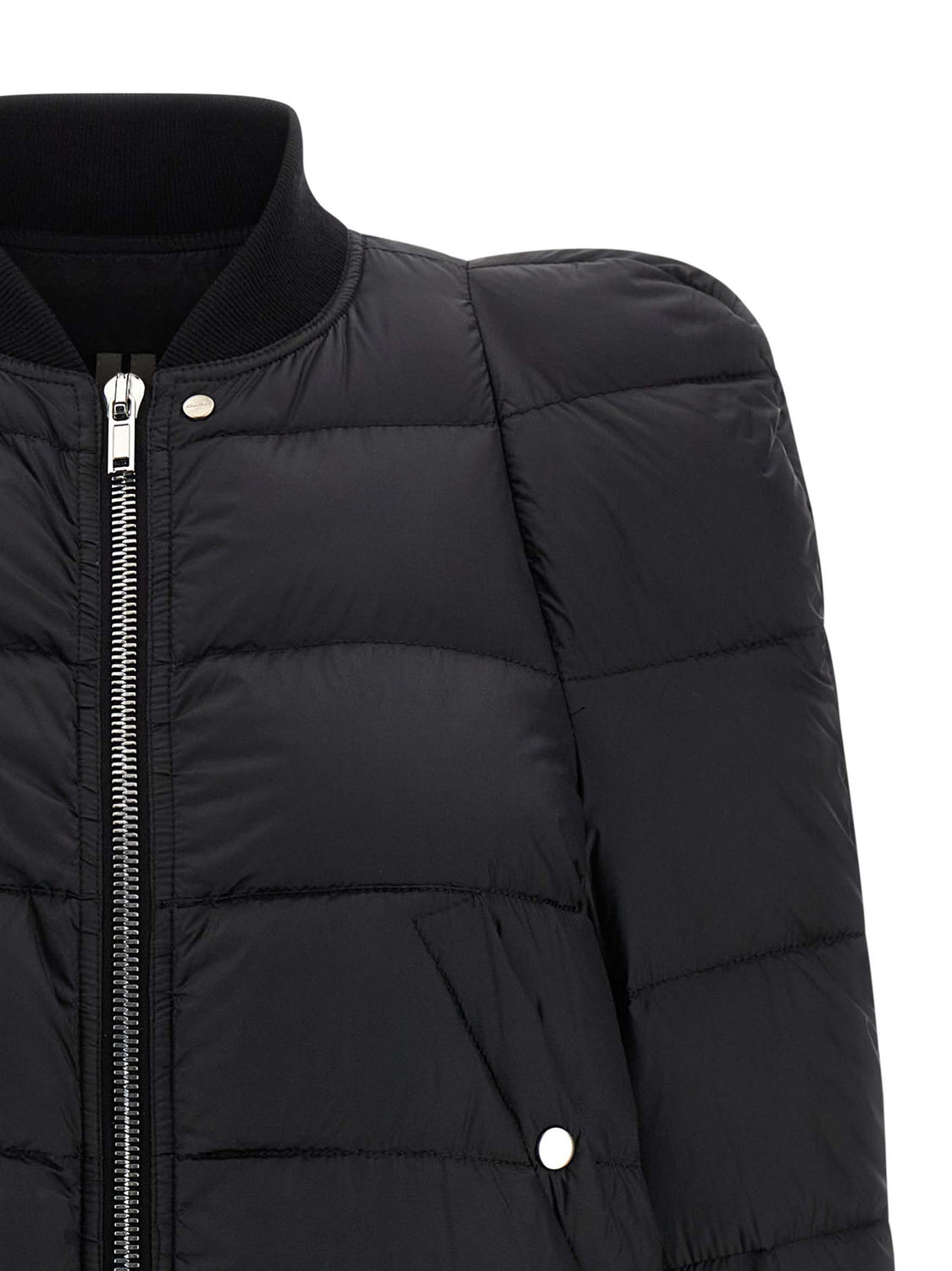 Black Nylon Bomber