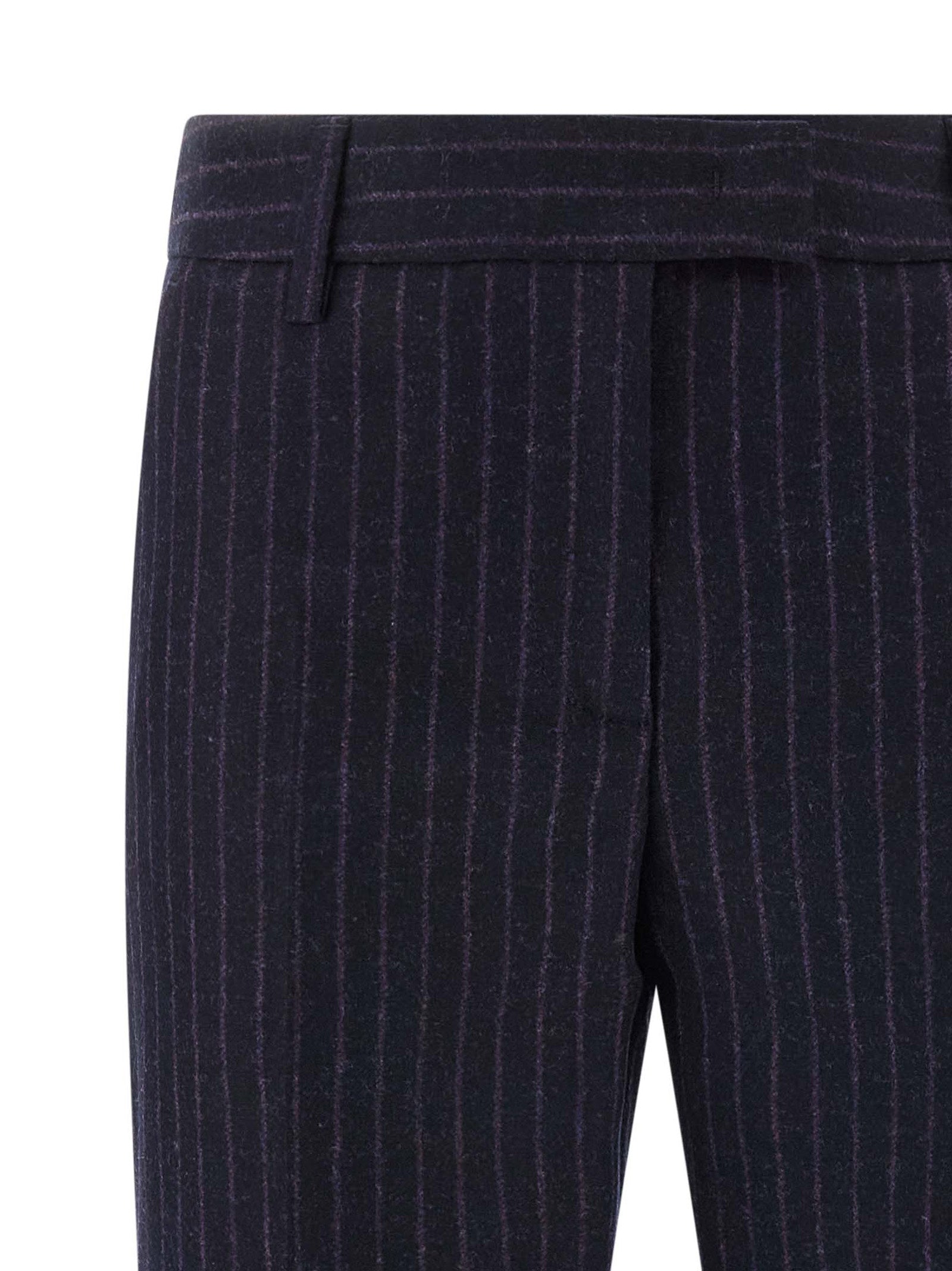 Blue Virgin Wool Dress Pants