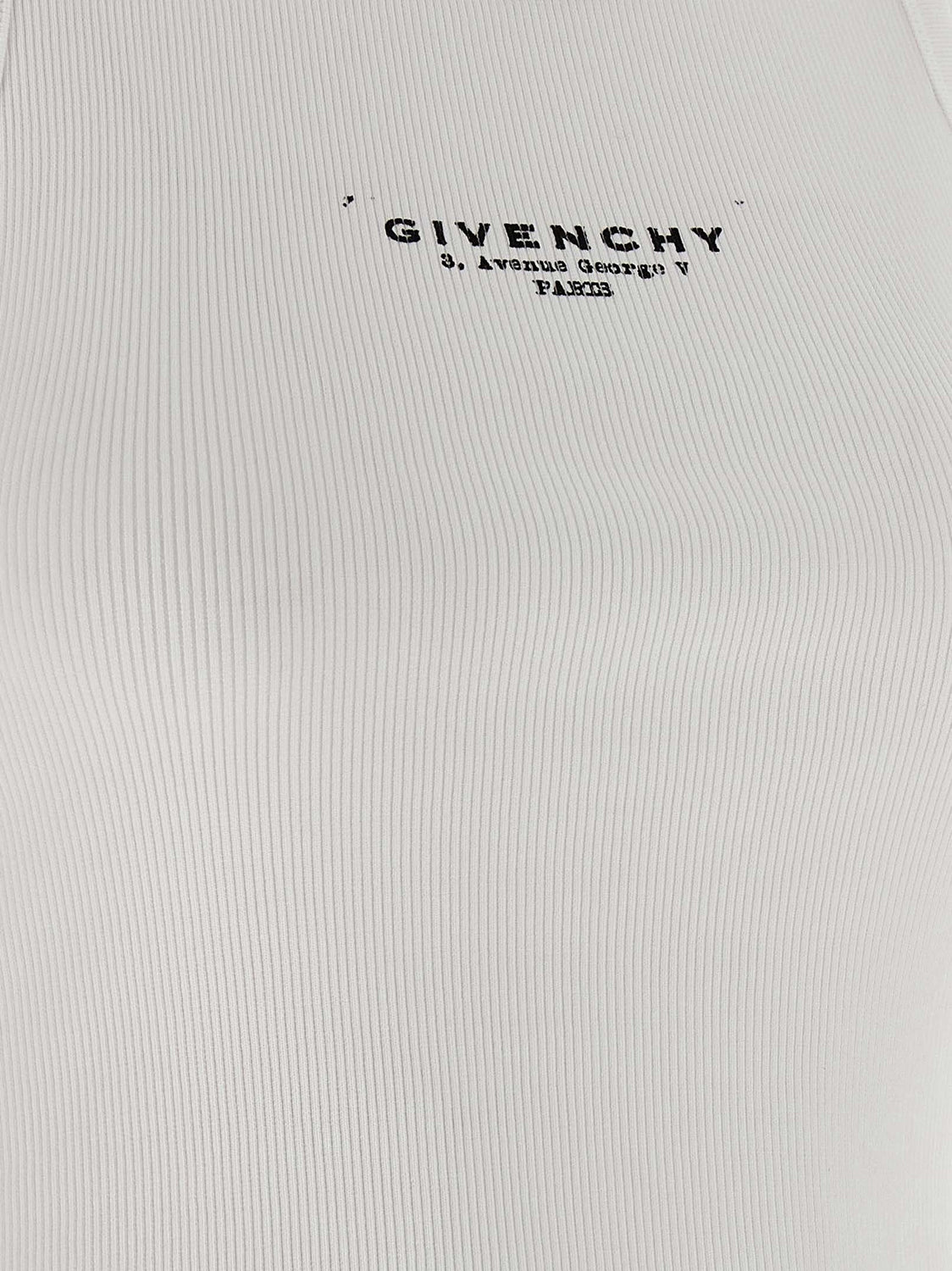 White Cotton Sleeveles T-Shirt