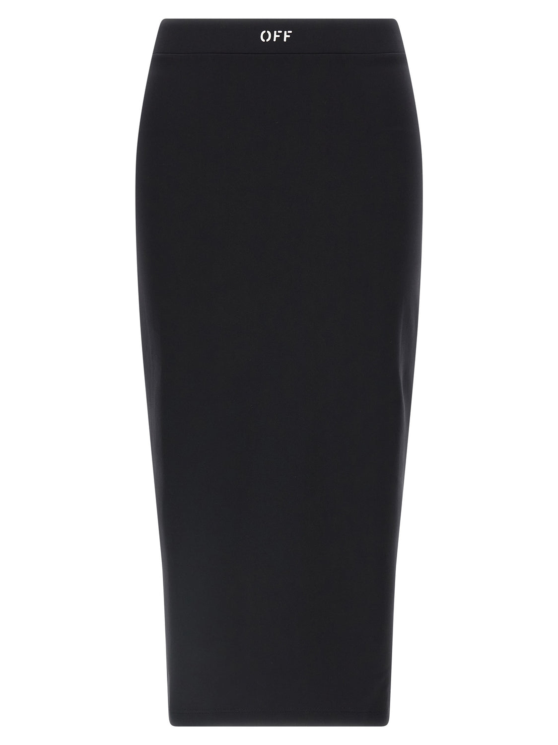 Black Polyamide Midi Skirt
